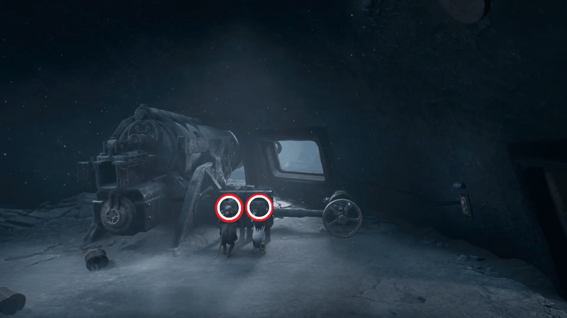 砲身の照準を巨大生物に合わせる