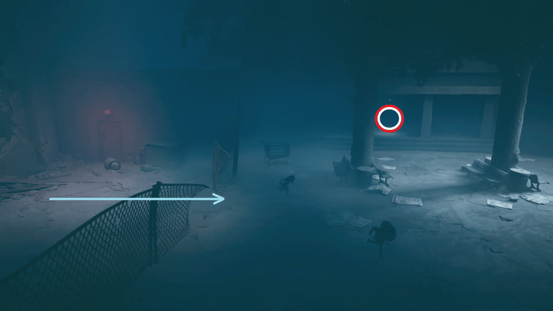 壊れた壁を出たところからスタート