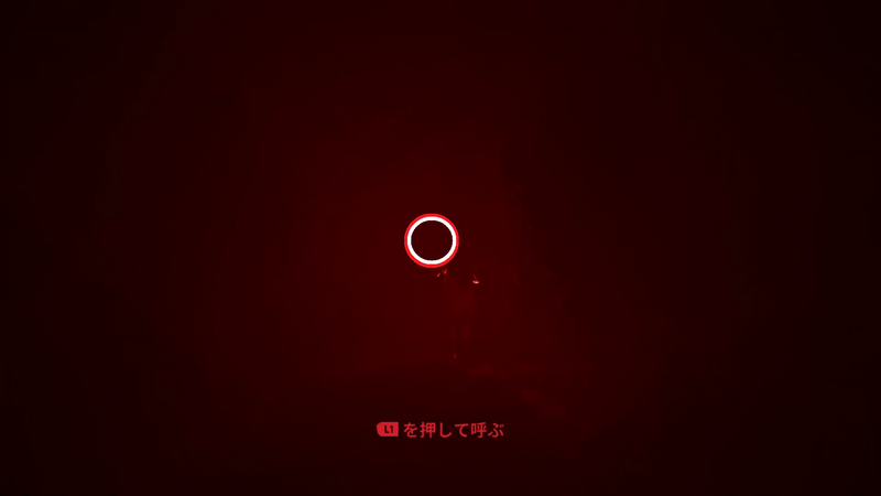 黒っぽい色の車の上へ飛び移る