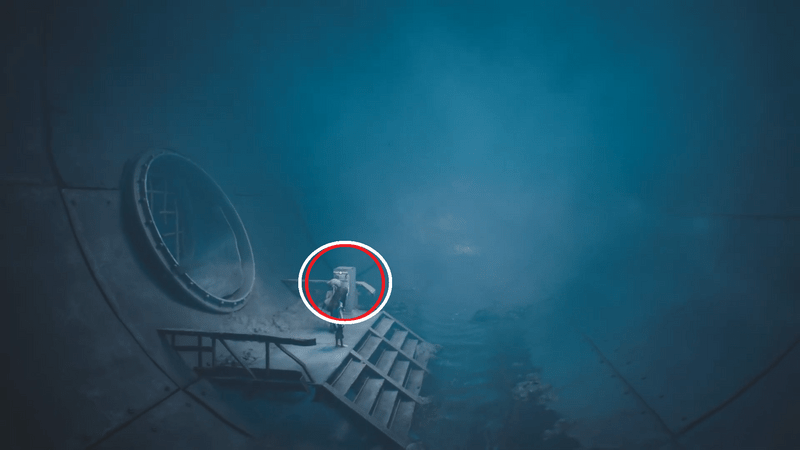 巨大ファンをレバーで止める