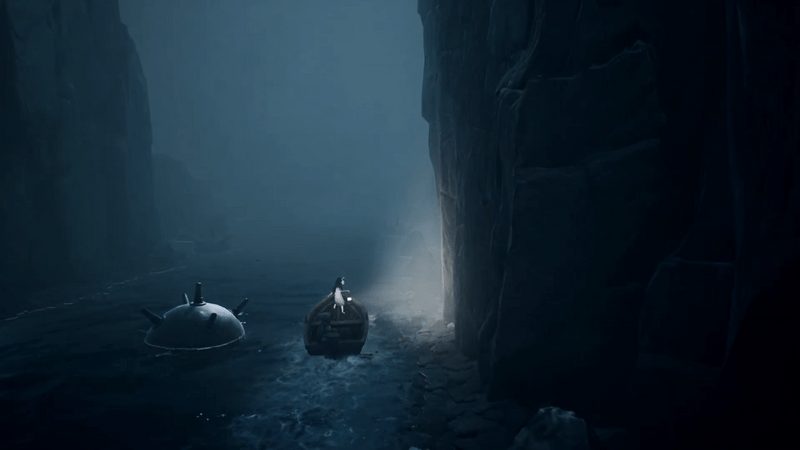 機雷海域を抜ける