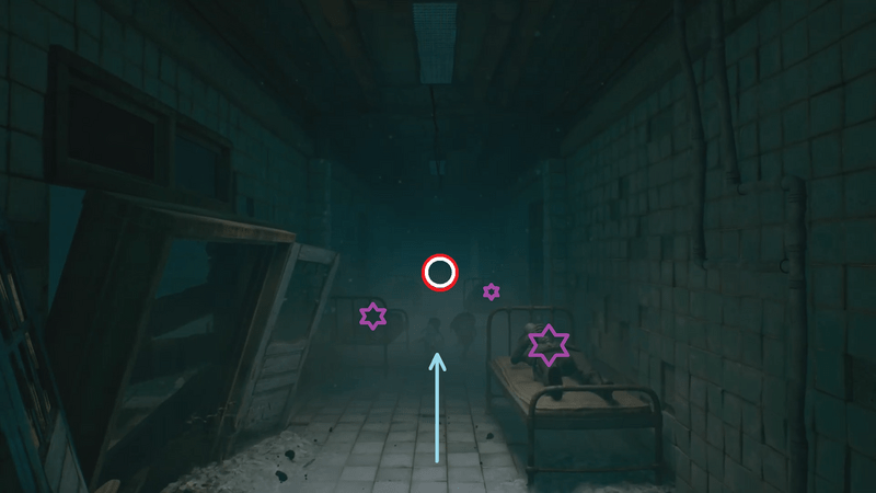 敵兵が次々自爆する廊下