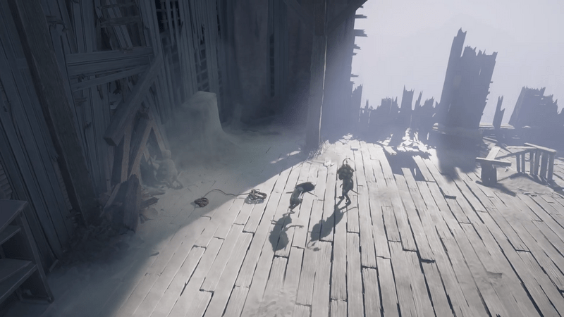 ロープの拘束が外れて自由に動けるようになる