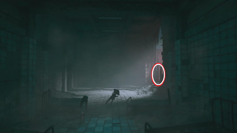 突き当りまで進んだら左手のドアに入る