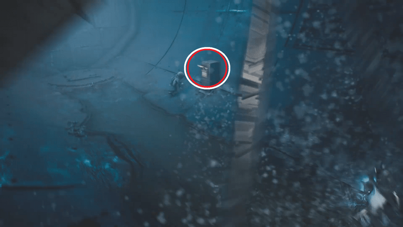 巨大ファン奥のレバーで相棒と合流