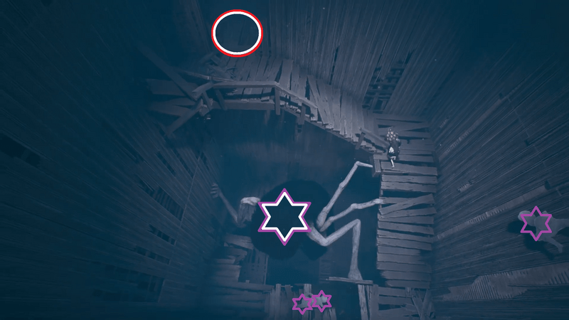 螺旋階段で上階まで走り続ける