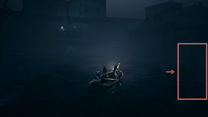 ホテルを前にして右側に進む