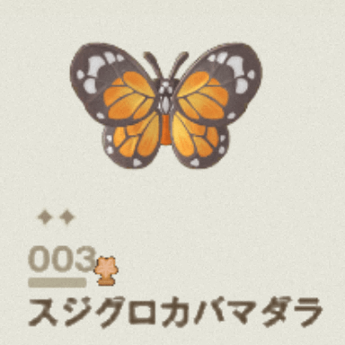 スジグロカバマダラ