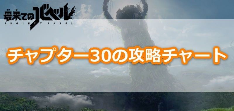 チャプター30の攻略チャート