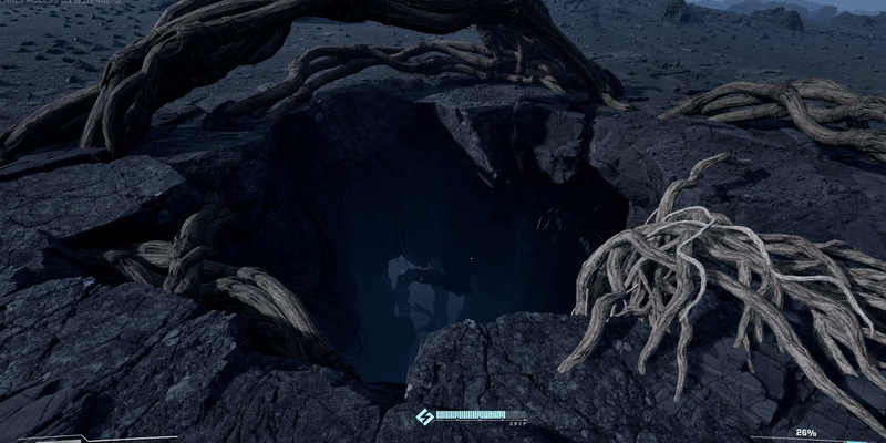 ウェーブ後の洞窟