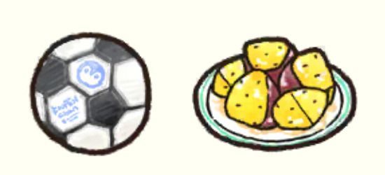 サッカーボール、だいがくいも