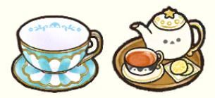 ティーカップ、レモンティー