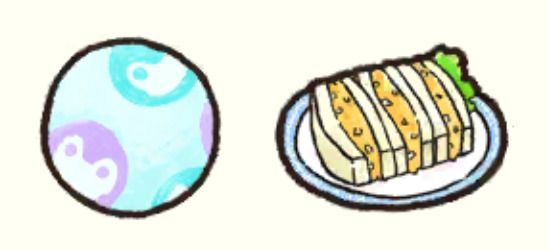 ゴムボール、たまごサンド