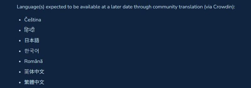 日本語は今後対応予定