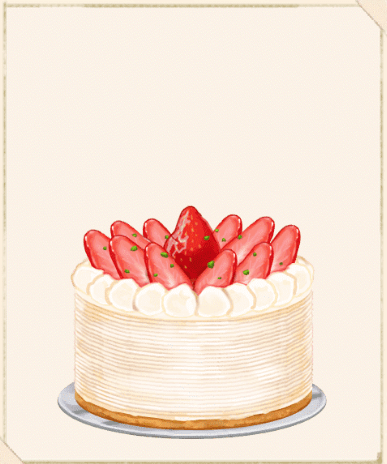ホールの苺ショートケーキ