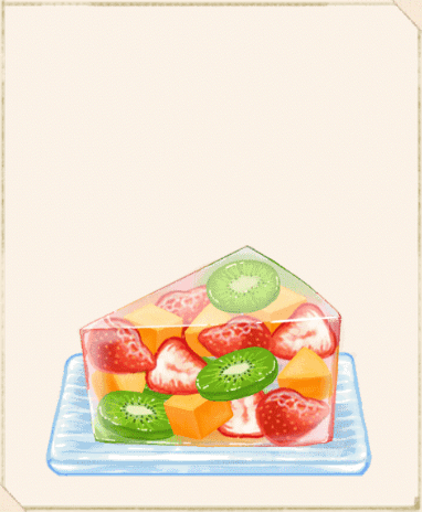フルーツ寒天ケーキ