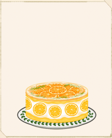 柑橘のババロアケーキ