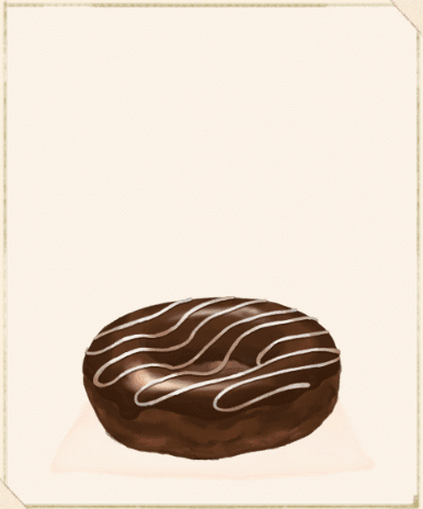チョコドーナツ（バニラアイシング）