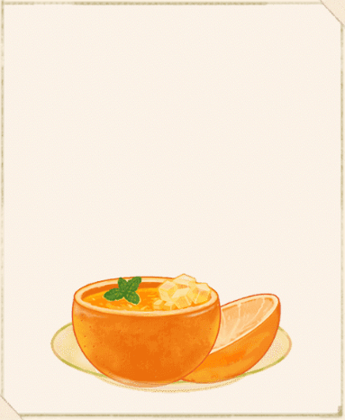まるごとオレンジゼリージュレ添え