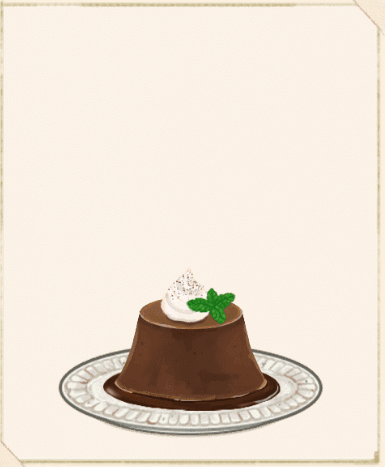 チョコプリン濃厚ソース添え