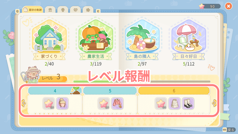 レベル報酬