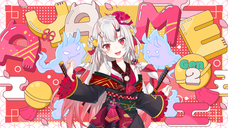 百鬼あやめ（We are hololive!）のイラスト