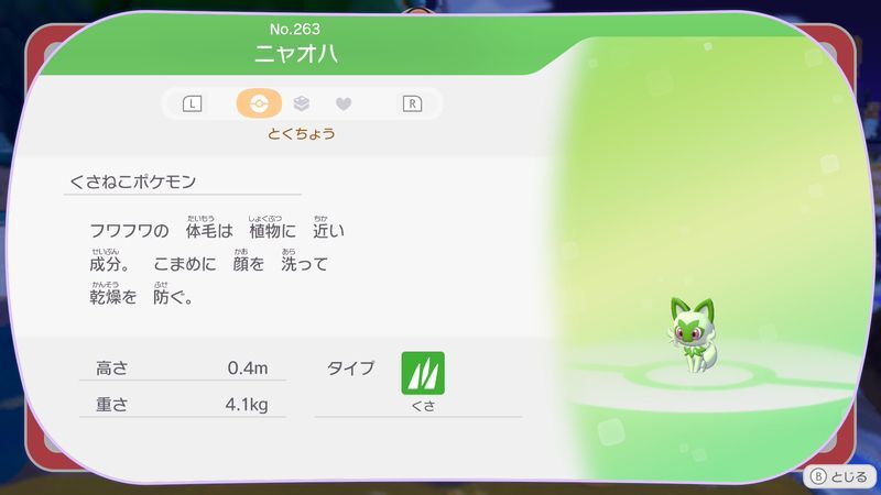 ニャオハ図鑑