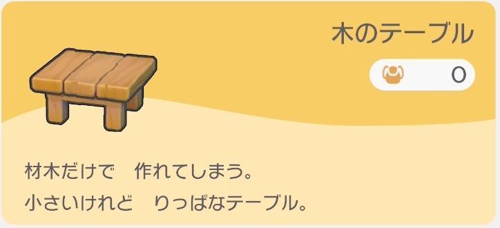 木のテーブルのレシピ