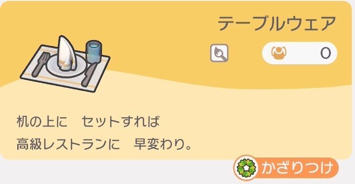 テーブルウェアのレシピ