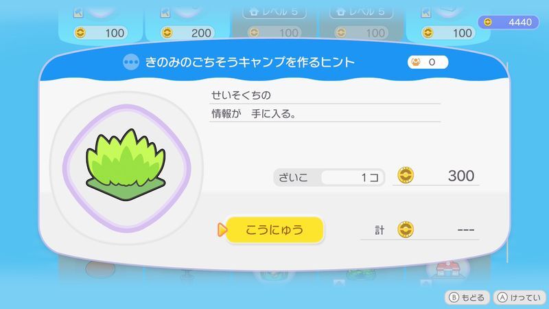 きのみのごちそうキャンプを作るヒント商品