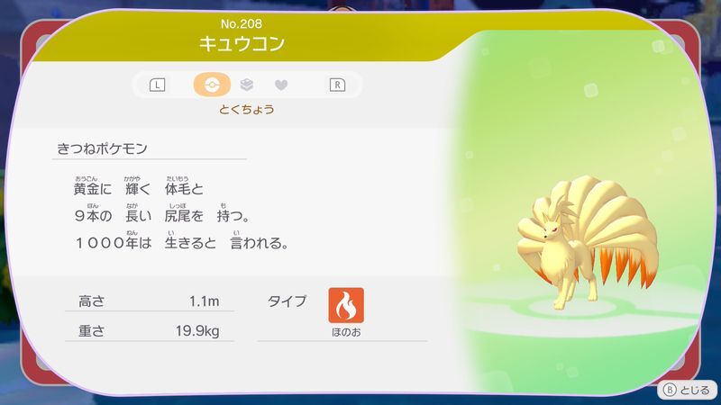 キュウコン図鑑