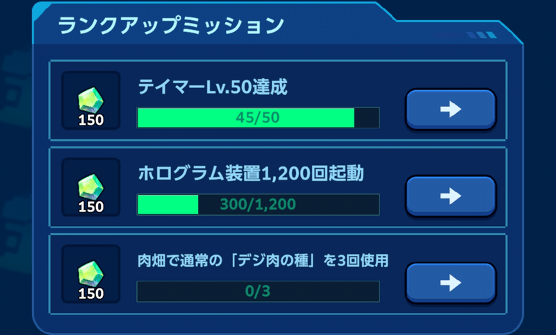 ランクアップ