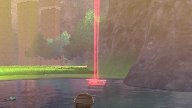 巣穴から出る赤い光