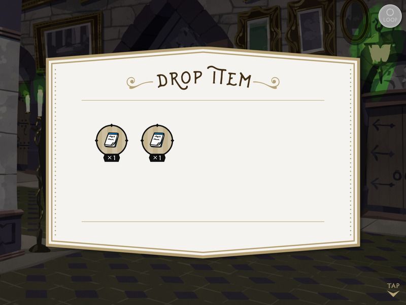 育成アイテム獲得画面