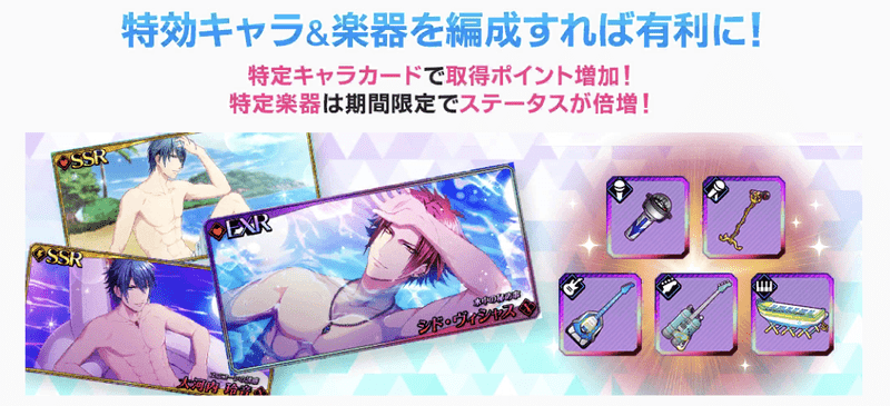 イベント特効カードを編成する