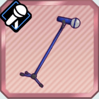 黒チークのスタンドマイク