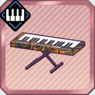 黒橙マーブルのキーボード