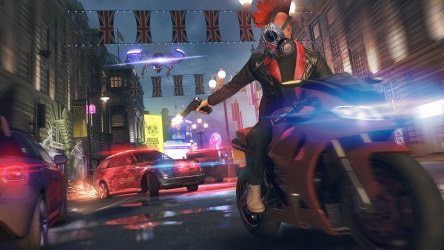近未来のロンドンのゲーム内画像