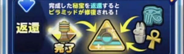 ③修復した秘宝を返還してピラミッドが修復