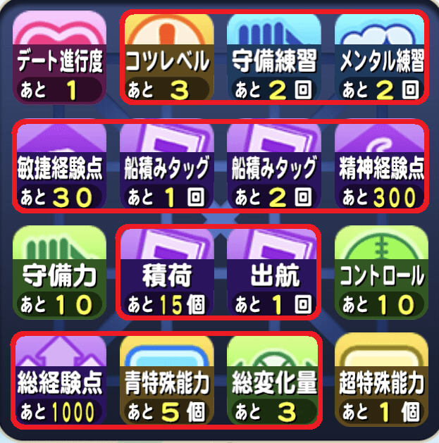 セクション1は空けられるビンゴを優先しよう