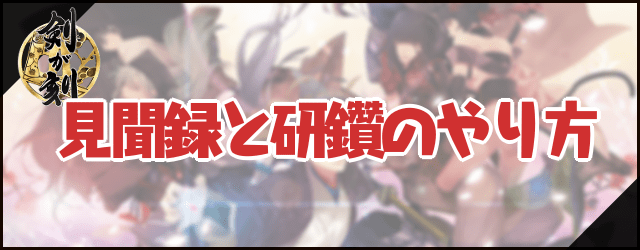 【剣が刻】見聞録と研鑽のやり方