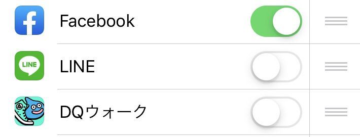 アクティビティ画面