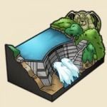 大きなダムの置物