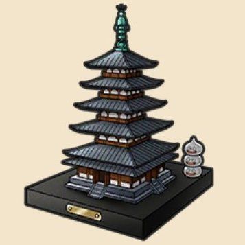 五重の塔の置物