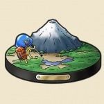 北側の富士山の置物