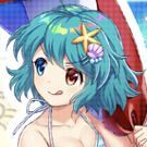波にさらわれたビーチパラソル