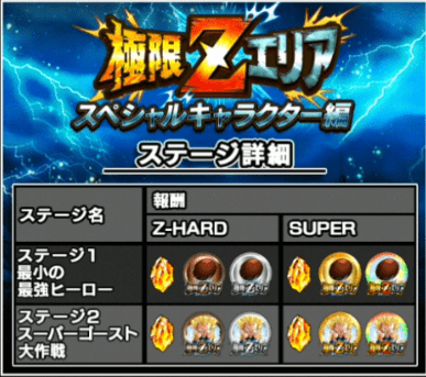 極限Zエリア「スペシャルキャラクター