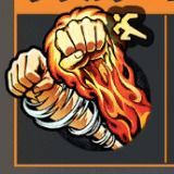 "ゴムゴムの巨人の回転弾"＆"火拳"