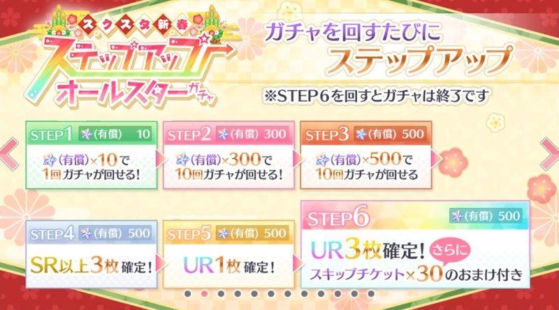 新春ステップアップオールスターガチャ