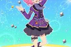 アイカツスターズ！ 桜庭ローラ ブロマイド パープルロンドンチェック 3DSアイカツスターズ！桜庭ローラ&白銀リリィでスタートライン
